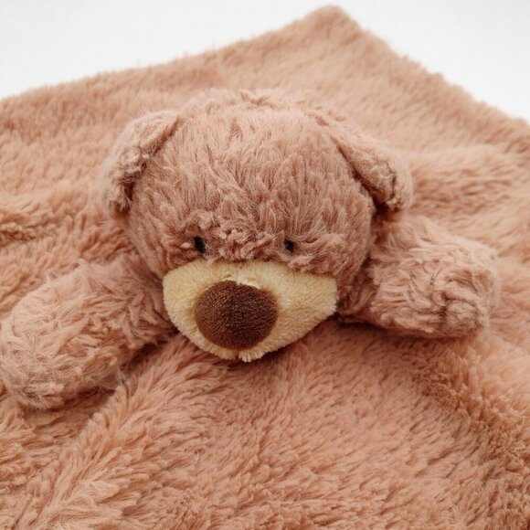 Kellytoy Bear Lovey Lovie Brown Tan Rattle Security Blanket Plush - Picture 3 of 5